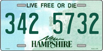 NH license plate 3425732