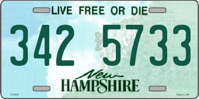 NH license plate 3425733