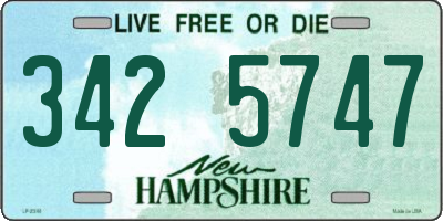 NH license plate 3425747