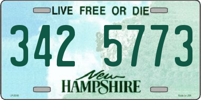 NH license plate 3425773