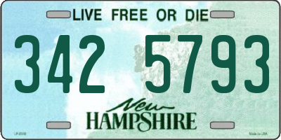 NH license plate 3425793