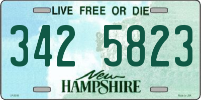 NH license plate 3425823