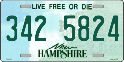 NH license plate 3425824