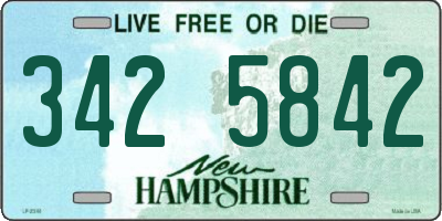 NH license plate 3425842