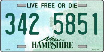 NH license plate 3425851