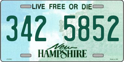 NH license plate 3425852
