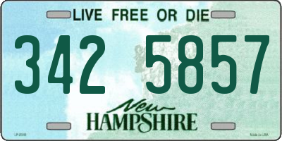 NH license plate 3425857