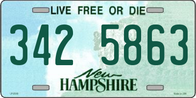 NH license plate 3425863