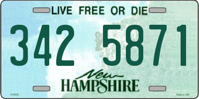NH license plate 3425871