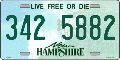 NH license plate 3425882