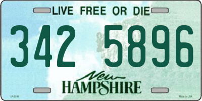 NH license plate 3425896