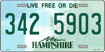 NH license plate 3425903