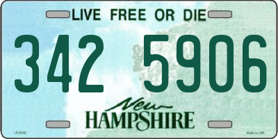 NH license plate 3425906