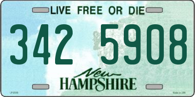 NH license plate 3425908
