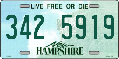 NH license plate 3425919