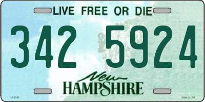 NH license plate 3425924