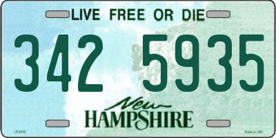 NH license plate 3425935