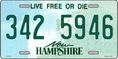 NH license plate 3425946