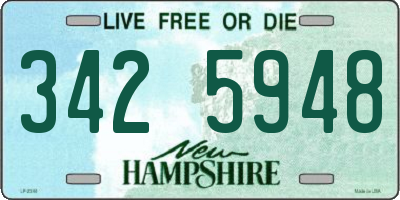 NH license plate 3425948