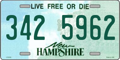 NH license plate 3425962