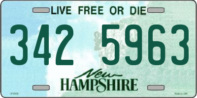 NH license plate 3425963