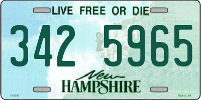 NH license plate 3425965
