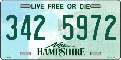 NH license plate 3425972