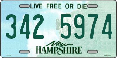 NH license plate 3425974