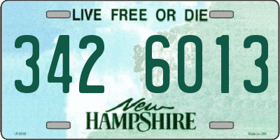 NH license plate 3426013