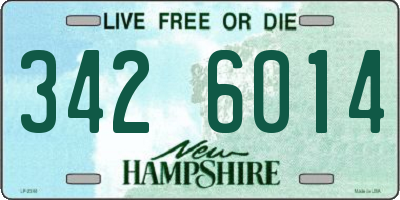 NH license plate 3426014