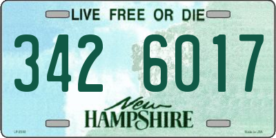 NH license plate 3426017