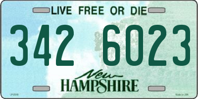 NH license plate 3426023