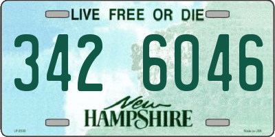 NH license plate 3426046