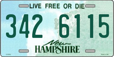 NH license plate 3426115