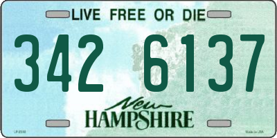 NH license plate 3426137