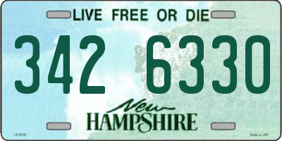 NH license plate 3426330