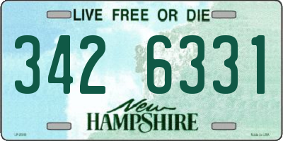 NH license plate 3426331