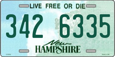 NH license plate 3426335