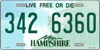 NH license plate 3426360