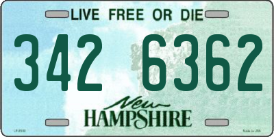 NH license plate 3426362