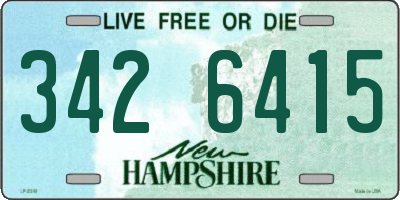 NH license plate 3426415