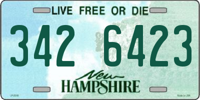 NH license plate 3426423