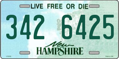 NH license plate 3426425