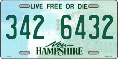 NH license plate 3426432