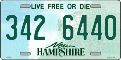 NH license plate 3426440