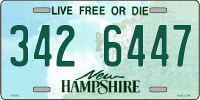 NH license plate 3426447