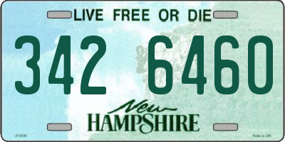 NH license plate 3426460