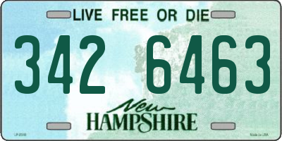 NH license plate 3426463