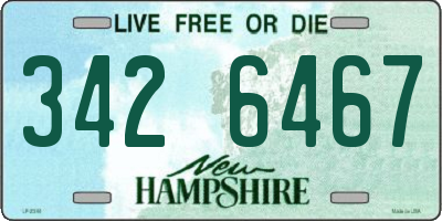 NH license plate 3426467