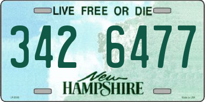 NH license plate 3426477